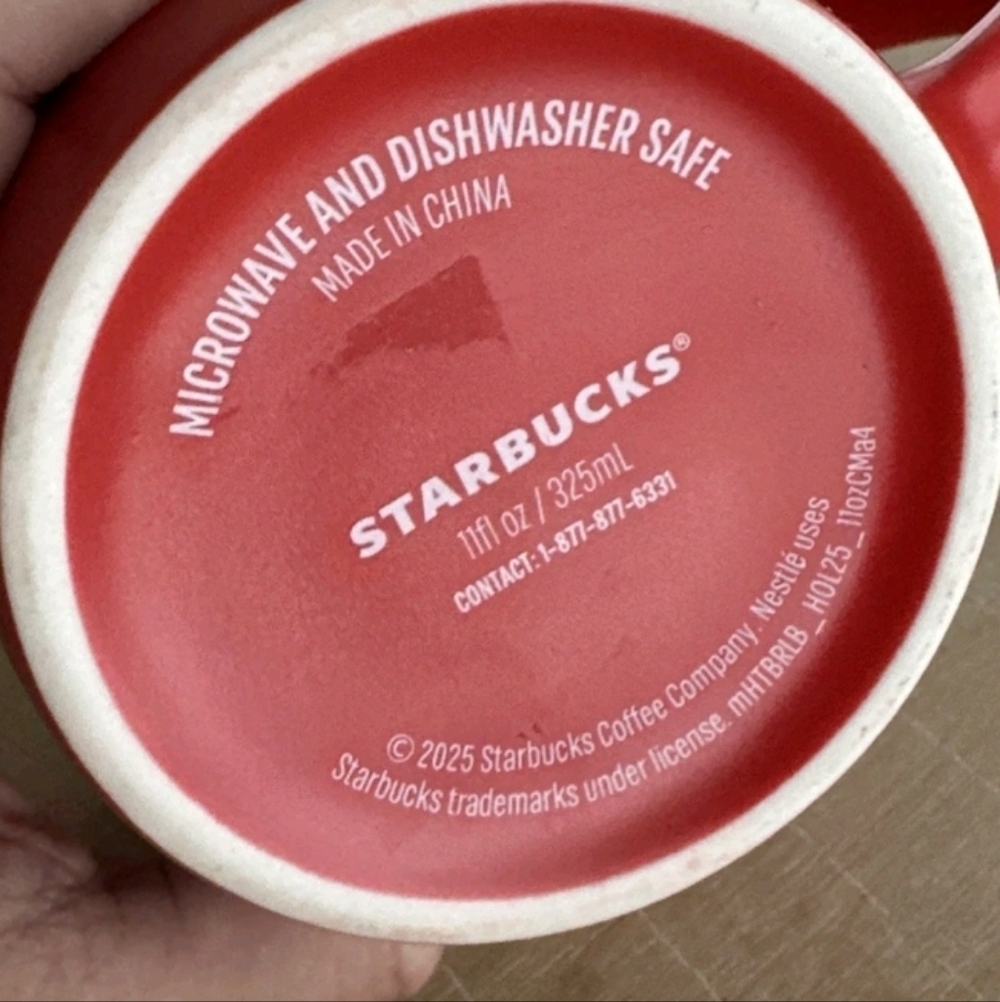 NEW Starbucks 2025 Classic Red Coffee Mug 11 Oz Mermaid Logo Matte Finish NEW - Picture 8 of 8